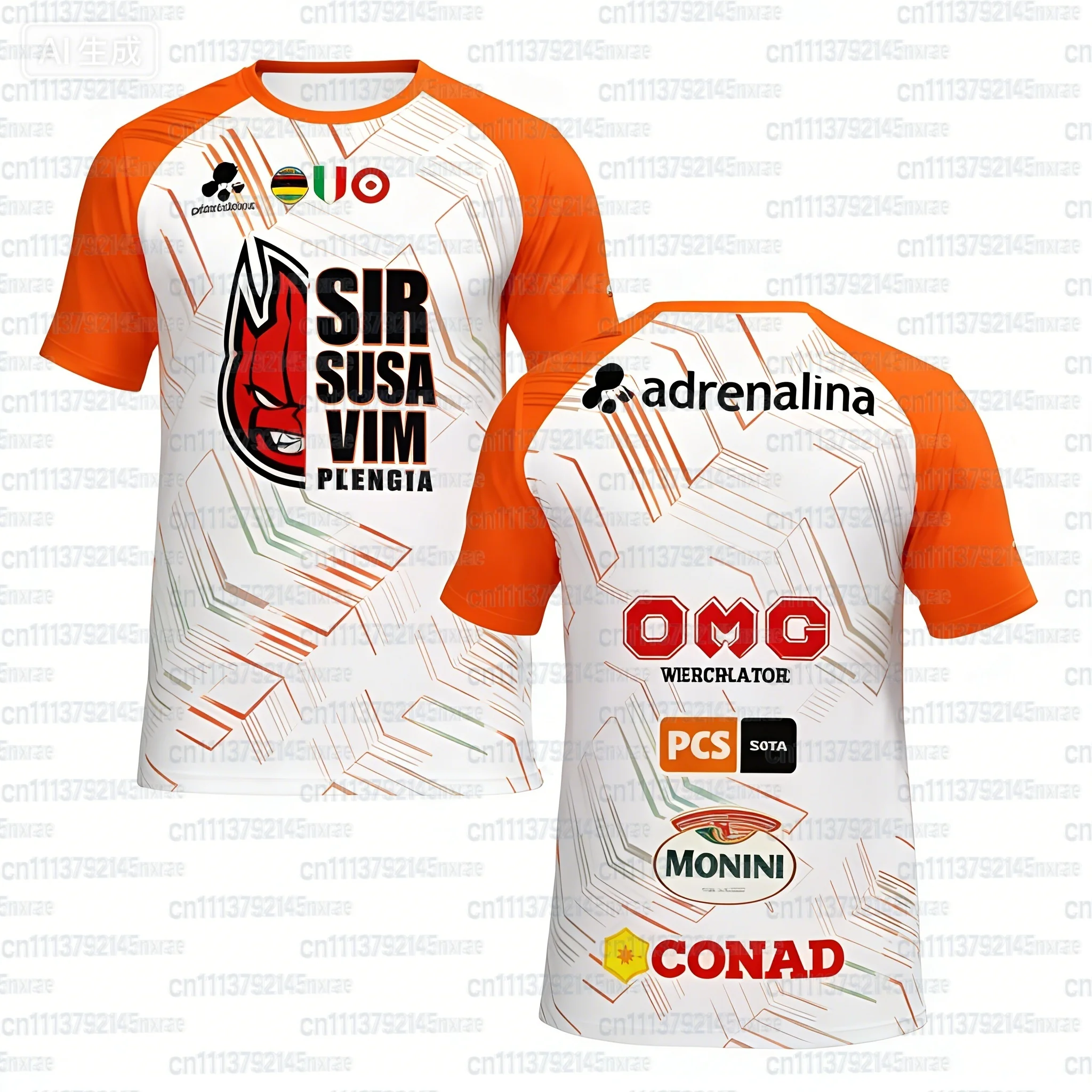 Sommer Fan-Style Perugia Volleyball Trikot Sport-T-Shirt Atmungsaktiv Schnelltrocknend 3D-Druck T-Shirt Familien-Oberteil Kurzarm – Detail 5