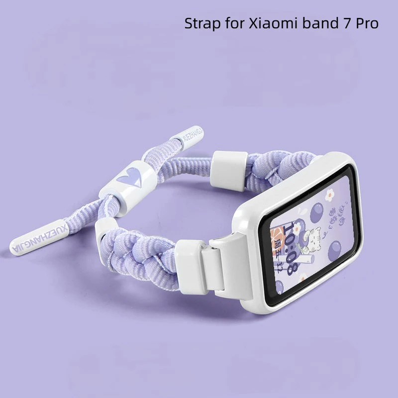 

Нейлоновый ремешок для Xiaomi Smart Band 7 pro Correa, браслет, ремешок для часов Mi Band 7 pro с чехлом, сменный спортивный браслет