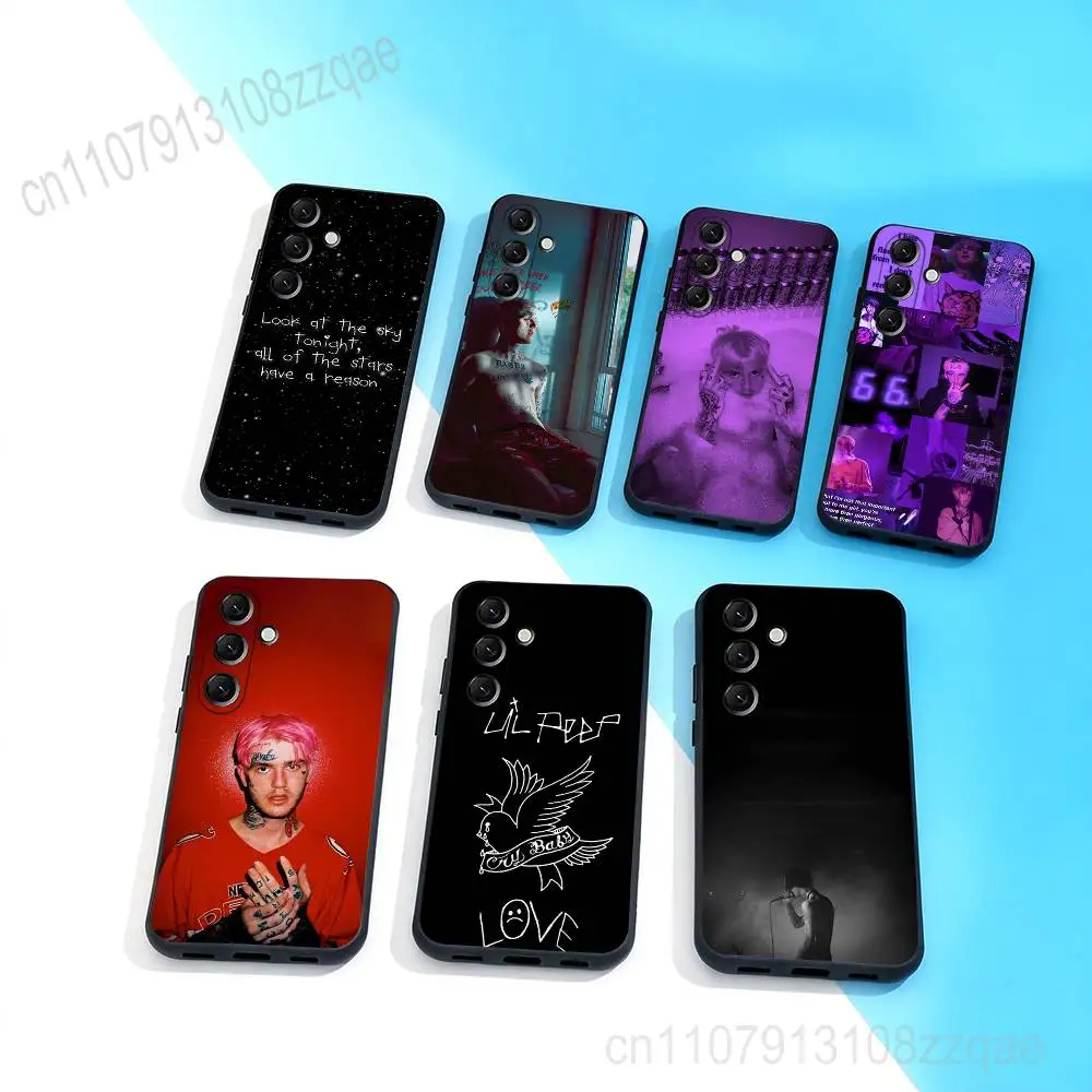 

L-Lil P-Peep Star Shopping Phone Case For Samsung Galaxy A 73,72,51,53,52,71,22,5G,Note,J7,8,9 Soft Precise Hole Black Cover