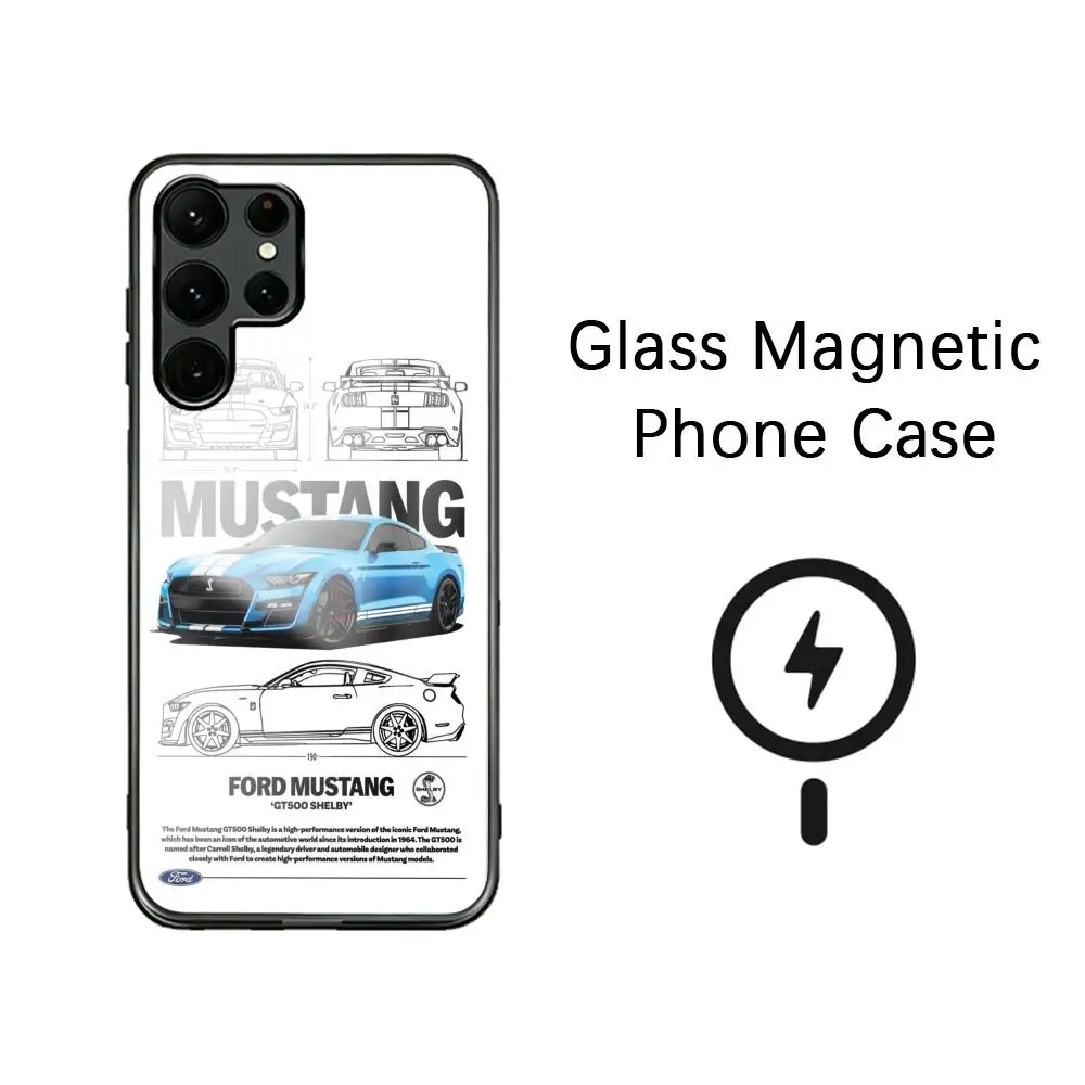 Hot Super brand F-fordES Logo Phone Case For Samsung S26 S25 S24 S23 S22 S21 S20 Plus Ultra Note20 Glass Magnetic Case