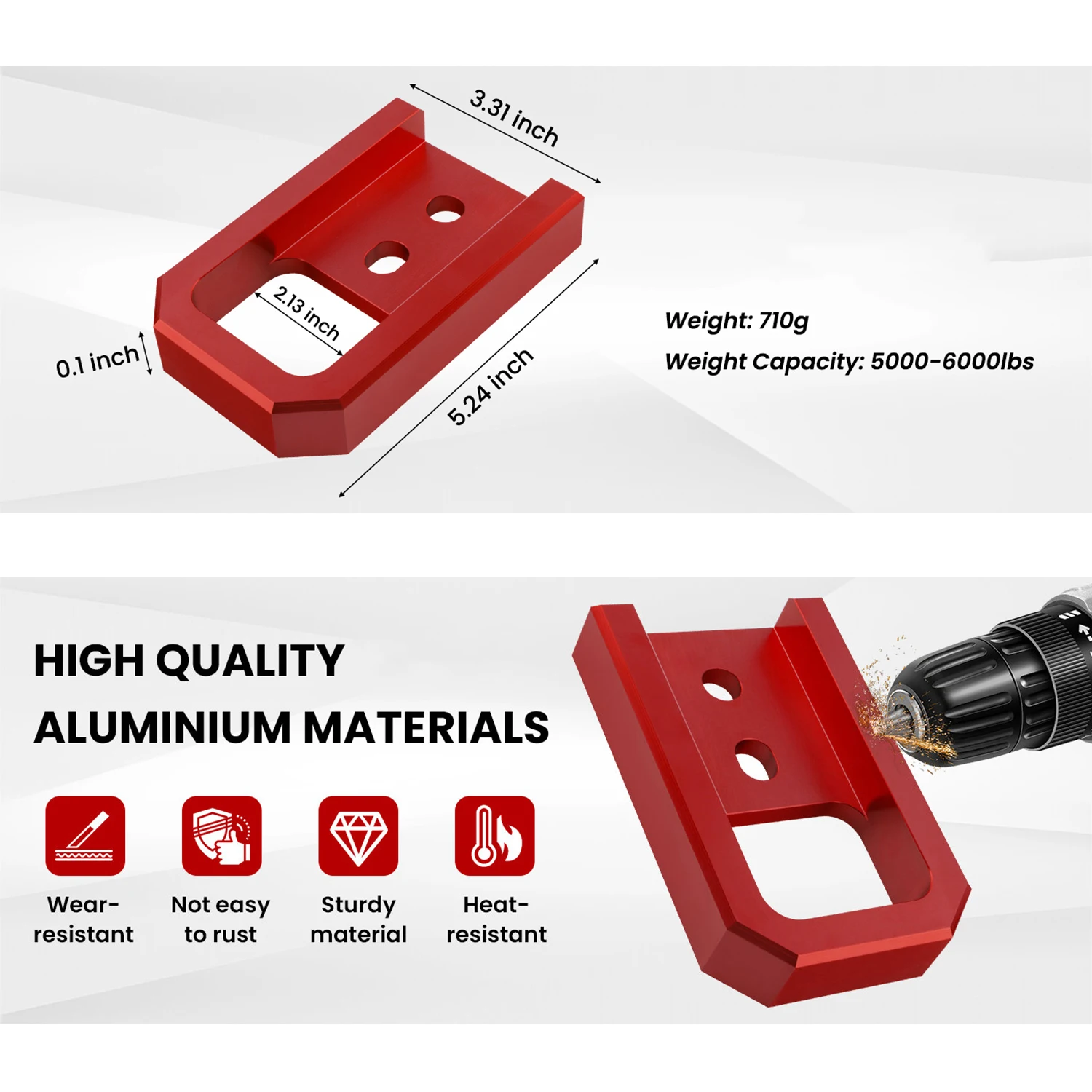 Aluminum Front Tow Hooks Pair for Toyota Tacoma (4th Gen) 2024-2026/ 4Runner (6th Gen) 2025-2026/ Land Cruiser 250 2024-2025