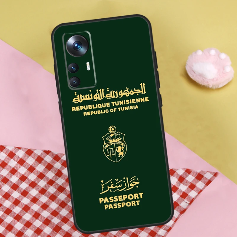 Tunisian Passport Flag For POCO X3 X5 Pro M5 M5s F4 X4 GT F3 F5 Case For Xiaomi 13T 11T 12T 13 Pro 12 Lite 12X