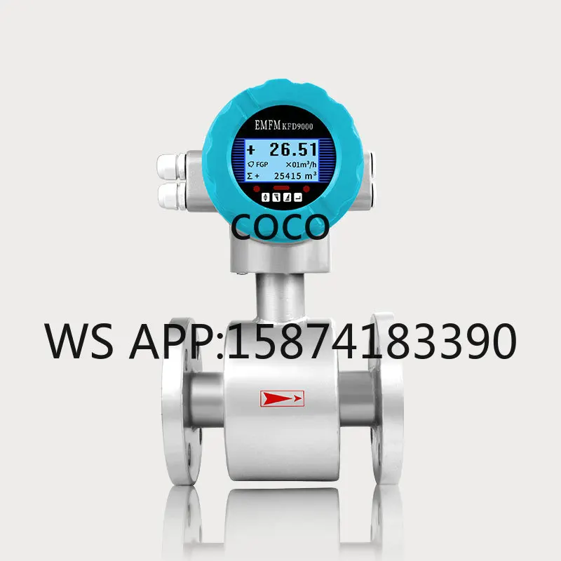 DN150 Liquid Turbine Flowmeter High Accuracy Industrial Flow Meter for Pure Water, Edible Oil