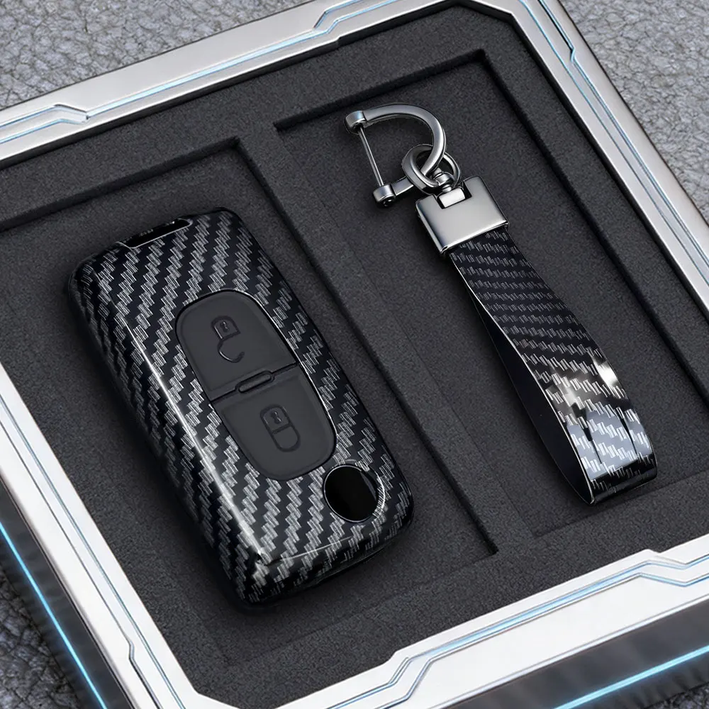 2 3 Button Key Case Cover for Citroen C-Crosser C3 C4 Picasso Berlingo Case for Peugeot Partner Tepee 207 307 308 407 Keychain