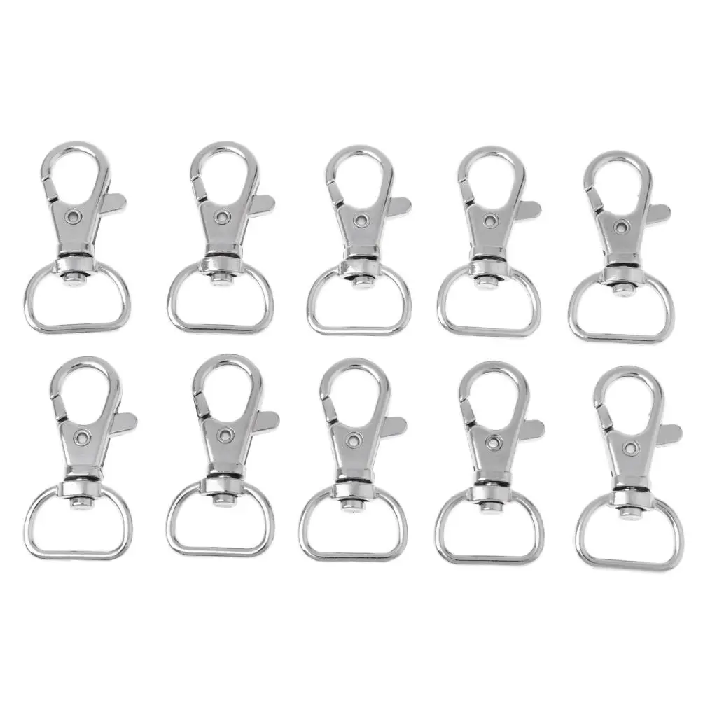 2-4 Packs of 10 Pieces Swivel Clasps Lanyard Carabiner Fastener