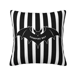 Custom Halloween Vampire Bat Cushion Cover 40x40 Cm Soft Polyester Throw Pillow Case For Sofa Living Room Decoration Pillowcase