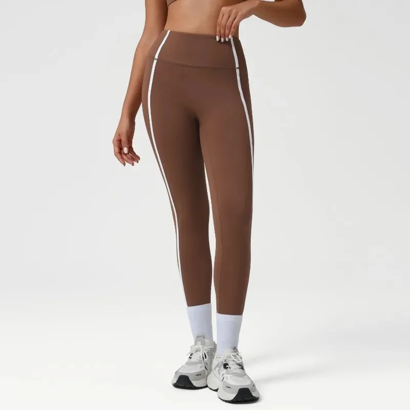 Women's Yoga High Waisted Pants Hip Lifting Tight Fitting Nude Pants Training Outdoor Sports Leisure Running Fitness Pants