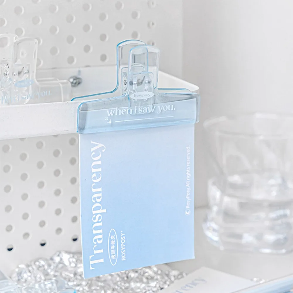 プランナー、ペーパーフォトホルダー、オーガナイザー、オフィスファイルクランプ、文房具装飾、学用品用の透明なアクリルバインダークリップ