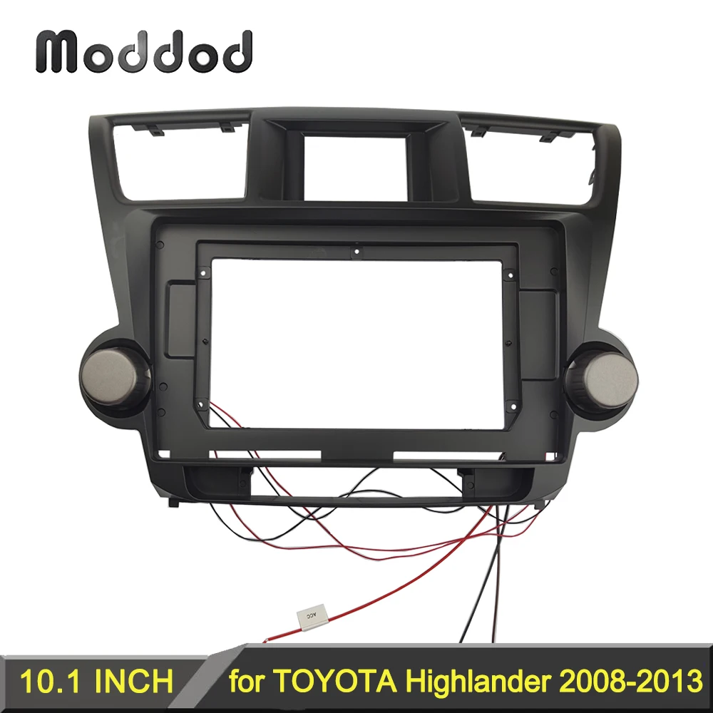 

10.1 INCH Radio Fascia Frame Fit for TOYOTA Highlander Kluger 2008-2014 Stereo DVD Player Install Surround Trim Panel Kit Bezel