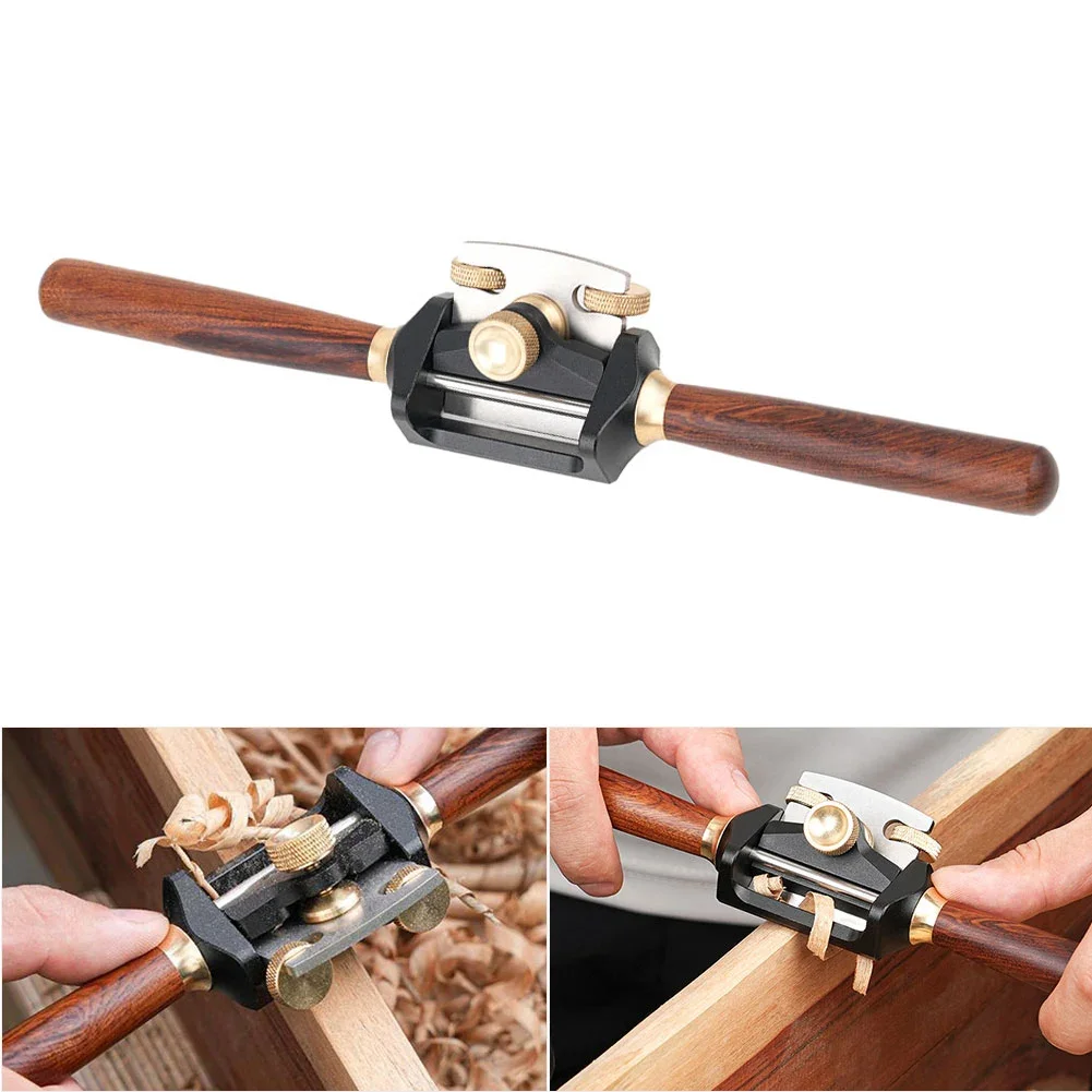 Woodworking Planer Adjustable Two Handed Mini Planer Tool Aluminum Alloy Woodworking Plane Trimming Straight Planer Flat Bottom