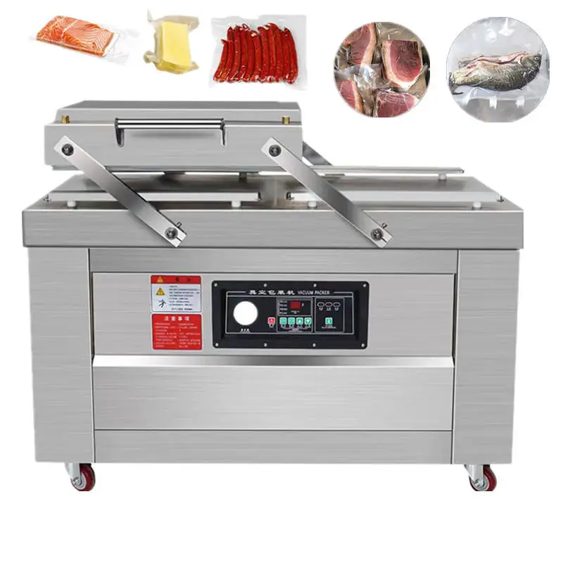 Commercial Electric Double Chamber Vacuum Sealer Customizable Double Bell Vacuum Packaging Machine for Vegetables Meat Food