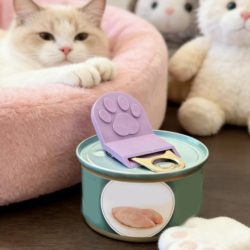 Cute Cat Paw Pet Food Can Opener Easy Ring Pull Opener Tool for Cat Dog Canned Food Protect Nails Ergonomic Kitchen Accessories view 4