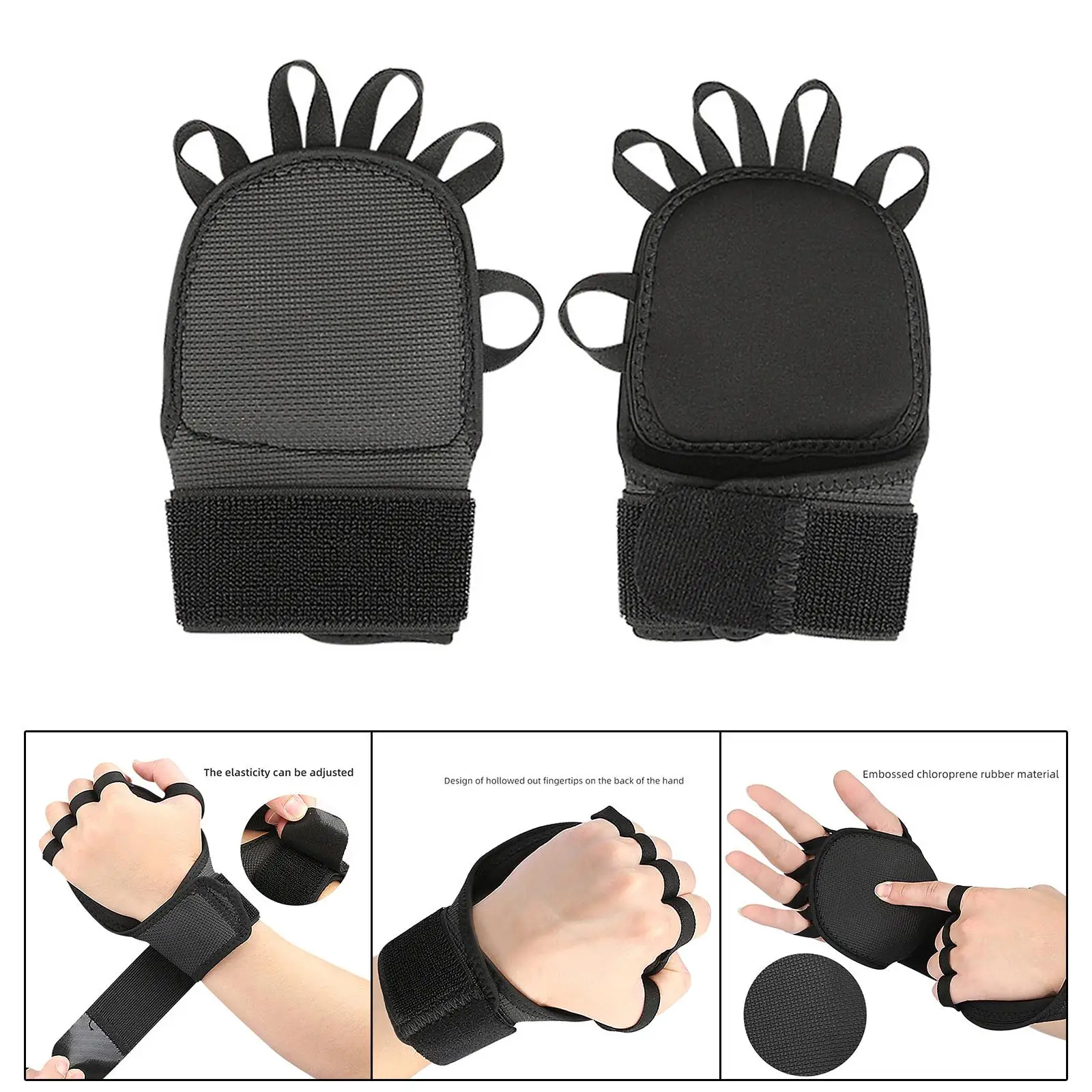 Lifting Wrist Brace, Power Lifting Hand Grips, Heavy Duty Gymnastics Gloves,