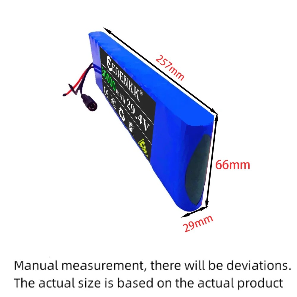 7S2P 29.4V 30000mAh 24v Electric Scooter Battery Lithium Electric Scooter 500W Electric Scooter Battery 24v 7s2p Battery