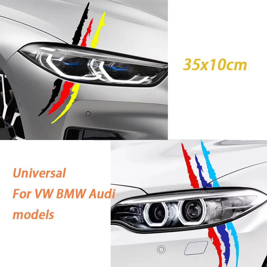 Car Headlight Eyebrow Sticker Ghost Claw Stripe Decal For BMW X1 X2 X3 X4 X5 X6 X7 Series 1 2 3 4 5 6 7 8 Z4 E46 E90 E60 E70 F30