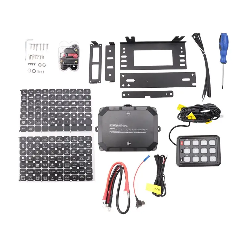12 Gang Switch Panel RGB Switch Pod 12V Switch Panel For Car Truck Offroad RV Van SUV UTV ATV Top-Rated