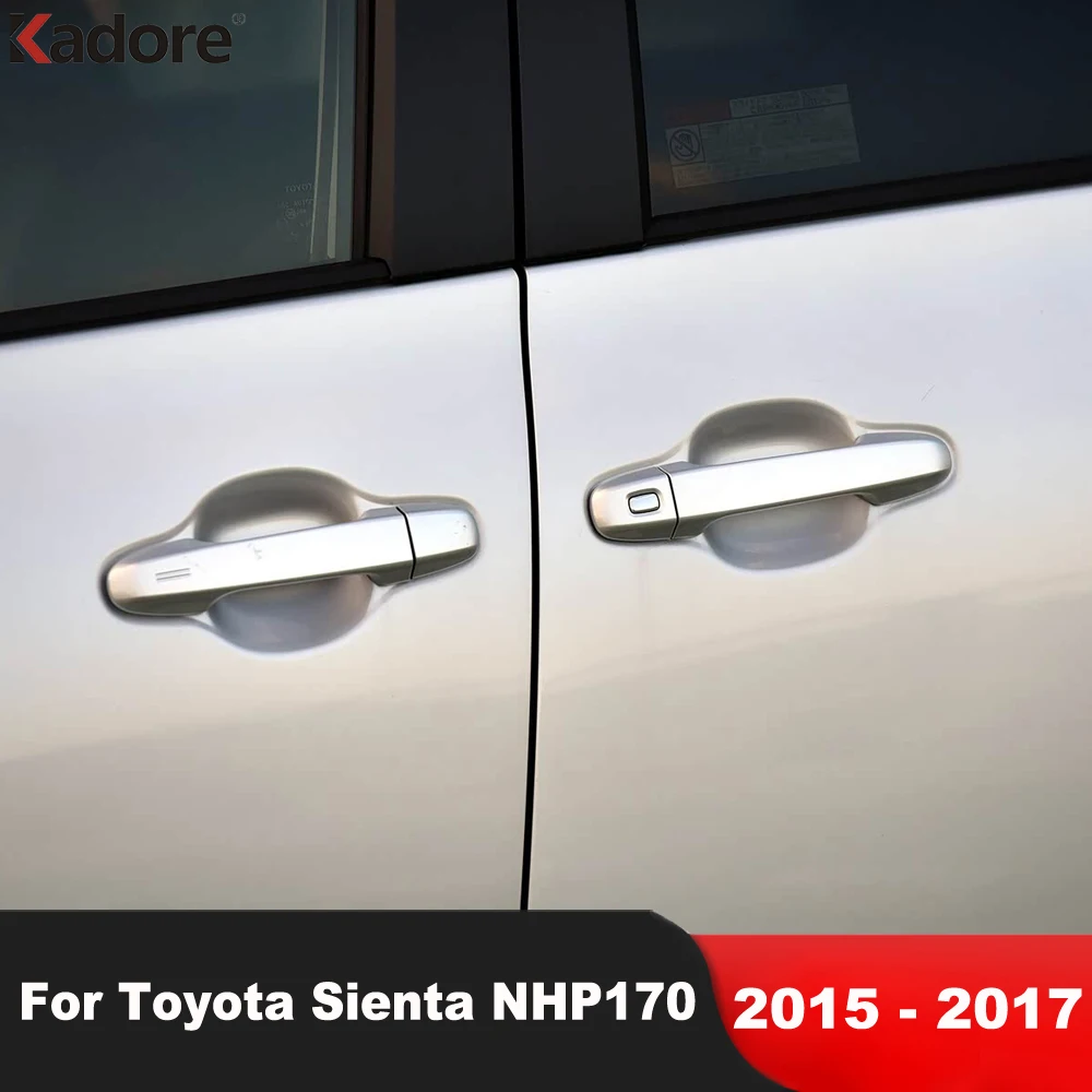 

Накладка на дверную ручку для Toyota Sienta NHP170 2015 2016 2017, хромированные боковые дверные ручки автомобиля, накладки, аксессуары