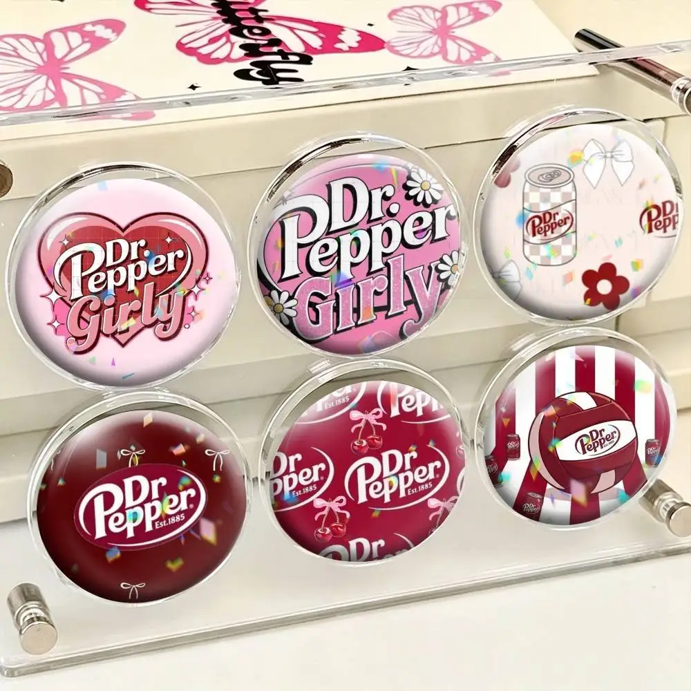 Cherry D-Drink Dr Pepper  25 32 44 58 75mm Badges Personalized Round Brooches Pins Accessory Gift