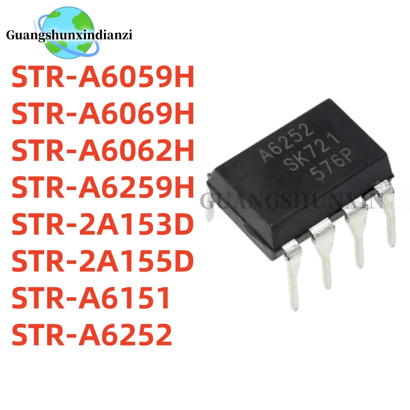10Pcs 100% New STR-A6059H STR-A6069H STR-A6062H STR-A6259H STR-2A153D STR-2A155D STR-A6151 STR-A6252 DIP-8