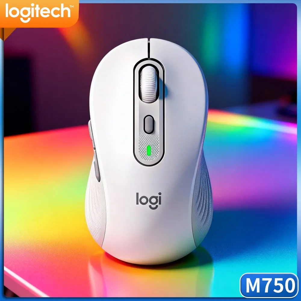 Ergonomic M750 Silent Mouse Soft Anti Slip Grips Bluetooth 2.4G Dual Modes Twenty Four Month Battery Pad Practical Pick Tool