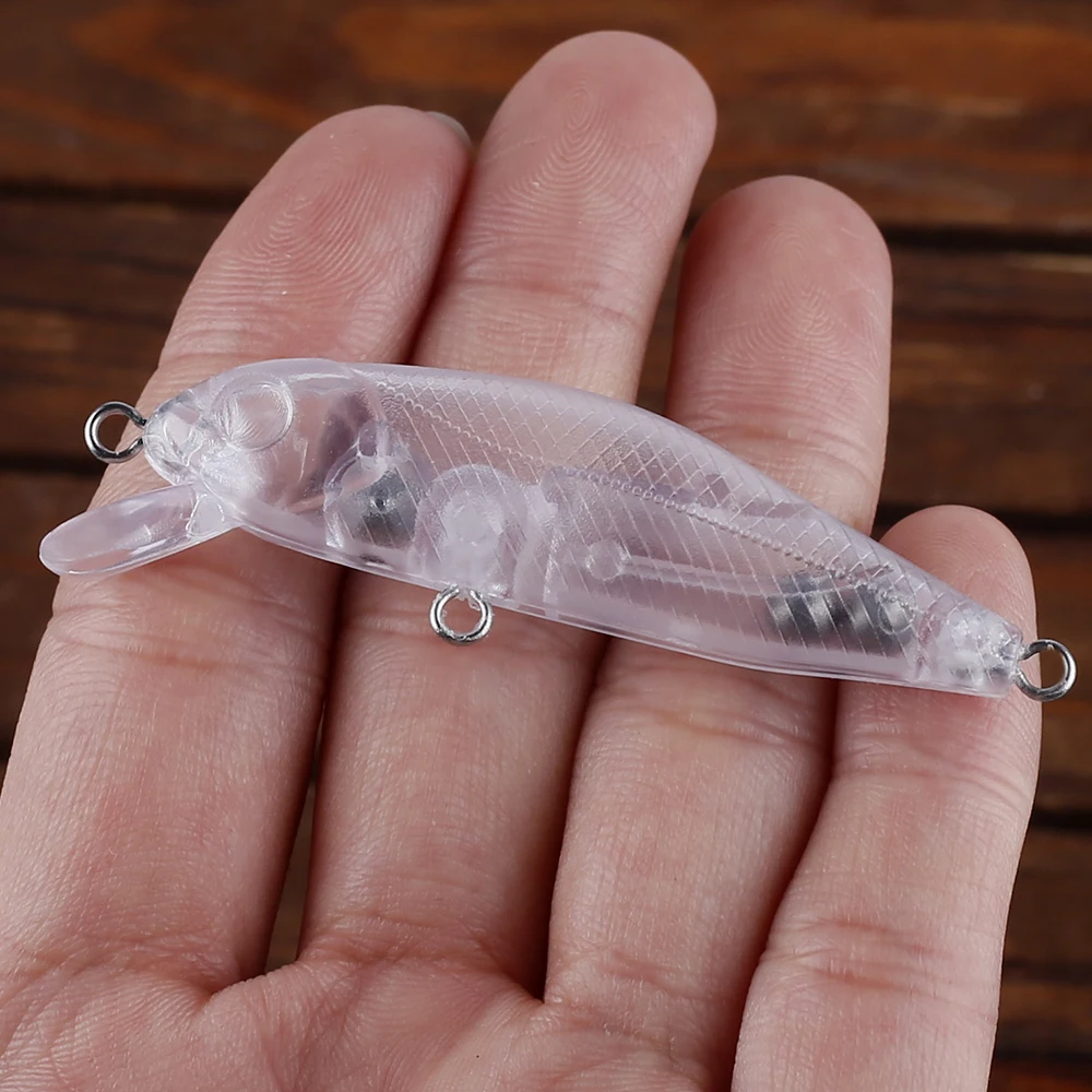 

Dr.Holife 15PCS/LOT Floating Unpainted Shallow Minnow Blanks Lure 6CM 4.2G Rattles Minnow Baits Hard Bait For DIY Fishing Lures