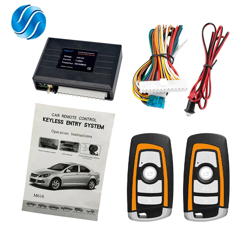 12V Universal Car Auto Remote Central Kit Door Lock Locking Vehicle Keyless Entry System with 2 Remote Control Car Central Lock