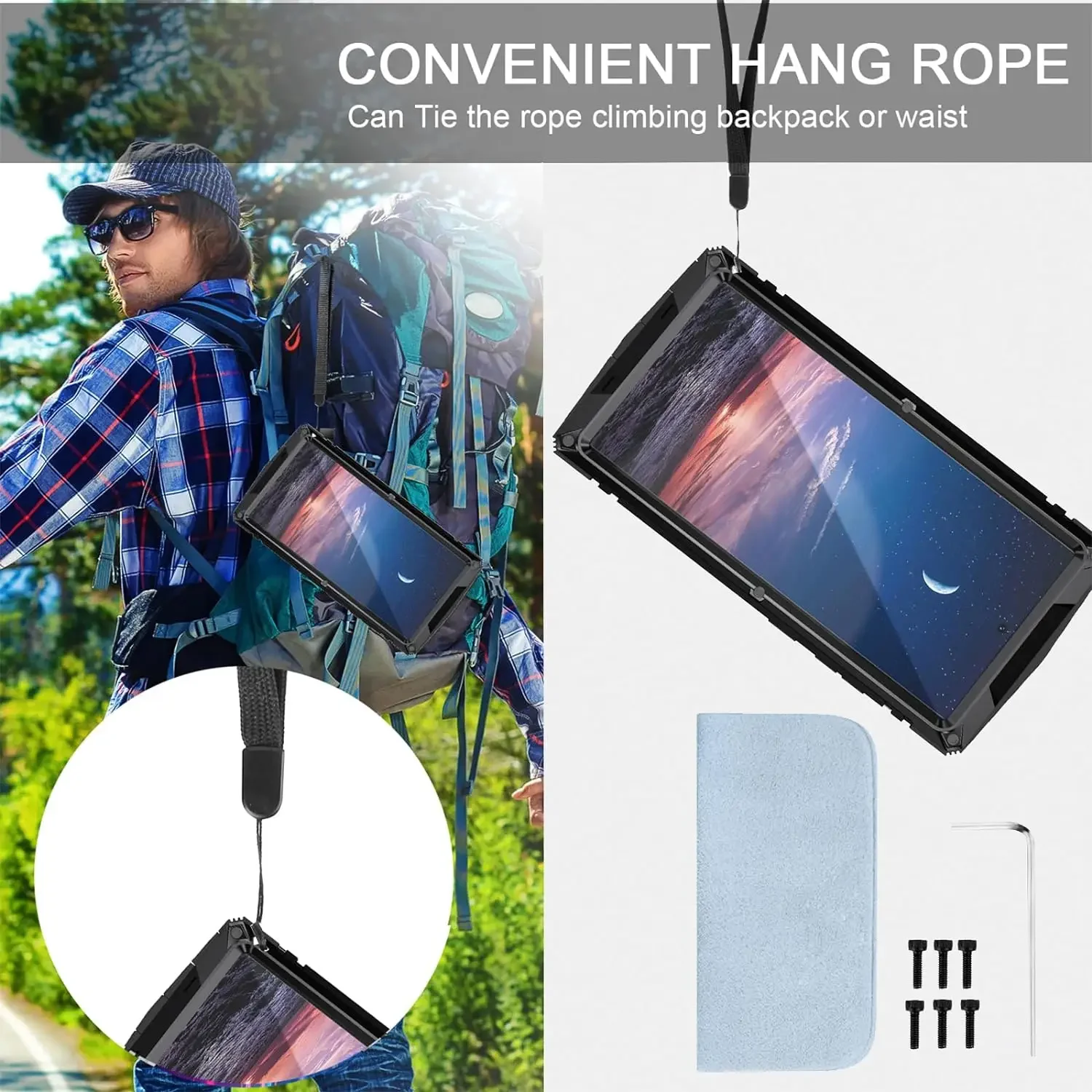 For Samsung S24Ultra S24 Plus Rugged Tank Armor Aluminum Alloy Metal Phone Case with Screen Protector Shockproof Cover Kickstand