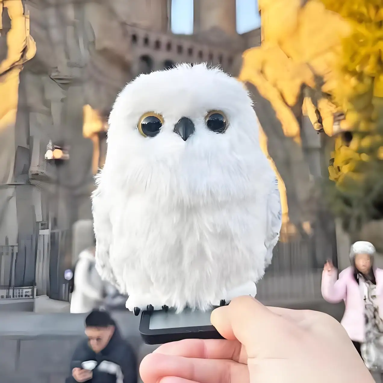 Beijing Film Park Magic Academy Snow Messenger Owl Shoulder-Perching Interactive Plush Toy - A Children's Gift and Souvenir