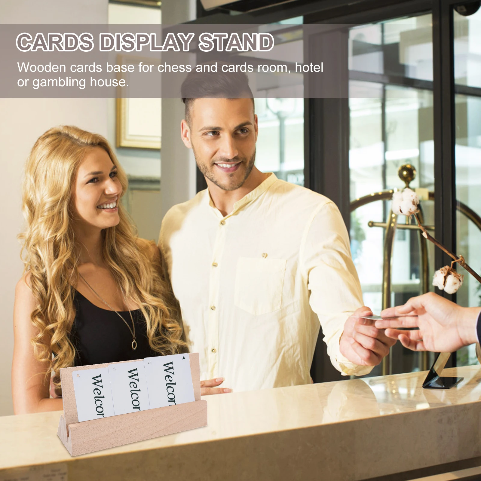 

Wooden Calendar Holder Base Premium Wood Card Display Stand For Chess Cards Room Hotel Decor Wooden Cards Base