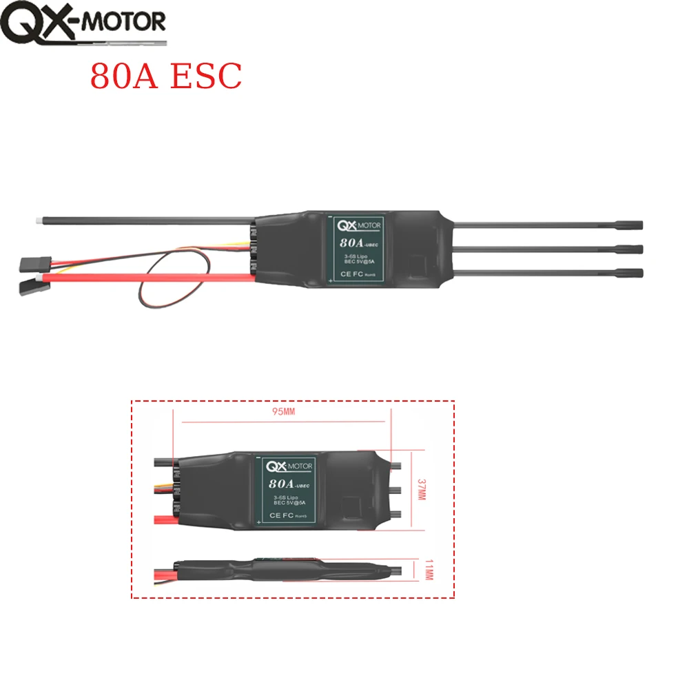 QX-Motor QF2822 64MM EDF12 pale ventola canalizzata con motore Brushless 2200KV 2400KV 3500KV 3800KV 4300KV 60A 80A ESC