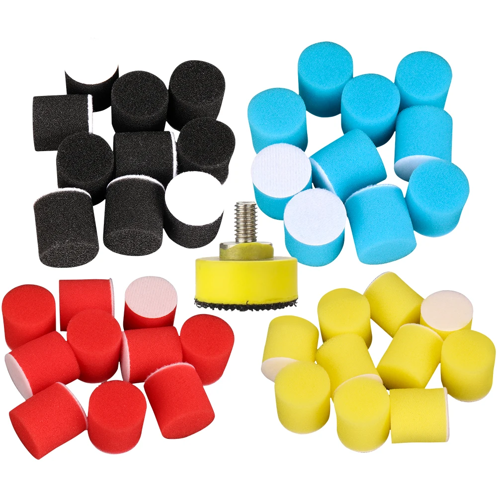 

1" 25mm Sponge Buffing Polishing Pads Waxing Buffer Tools Rough/Medium/Fine Fit For Car Polisher with M6 Backer Plate