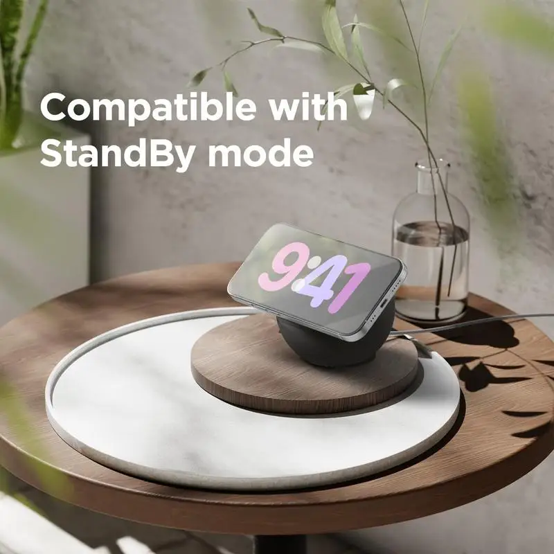 Magnetic Wireless Charger Stand Silicone Charging Holder Charger Holder Portable Mount Base Charging Cable Not Included - Image 2