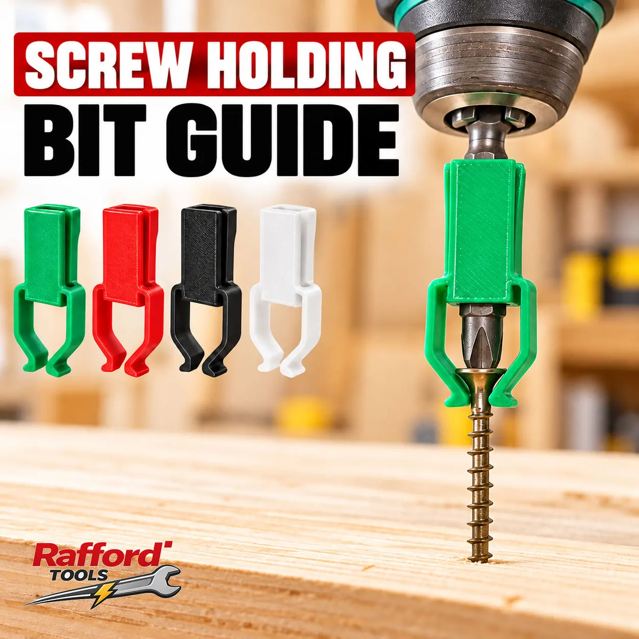 Rafford Screw Holder for Drill Bits, Screw Holding Guide Attachment, Keeps Screws Steady for Electric Drill Straight Driving
