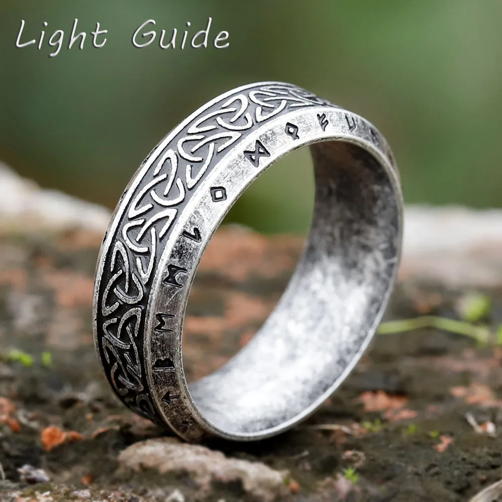 2022 NEW  2022 New Designs Retro Vintage Stainless Steel Viking Classic Valknut Celtic Knot Ring Nordic Odin Amulet Wholesale