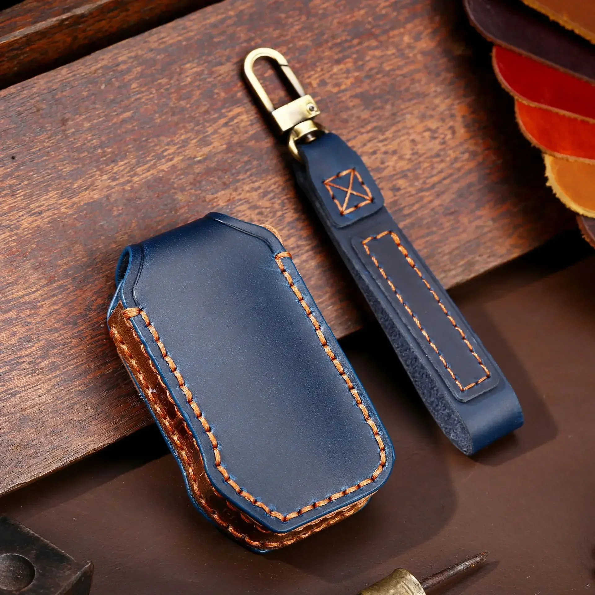 9 Bottons Key Fob for Kia Carnival Sedona 2021 Sorento MQ4 K7 K8 V6 2022 EV6 2022 Dl3 K5 Leather Car Key Case Cover Keychian