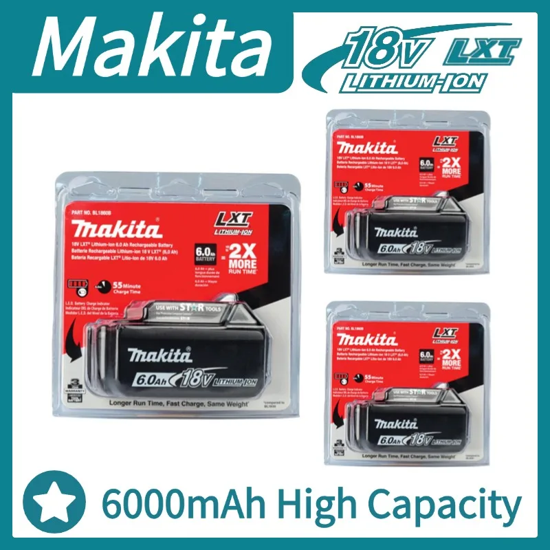 

All-New Version Makita 18V Battery 6Ah, Upgraded Batterie Makita 18V with Enhanced Power Stability, Longer Lifespan.