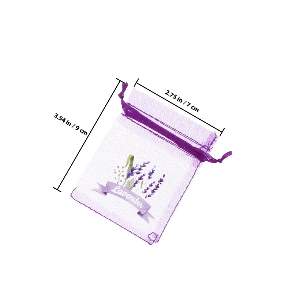 50 قطعة أكياس الرباط الأورجانزا الأرجواني أكياس شبكية للمجوهرات الحلوى الزفاف لصالح تخزين كيس فارغ ديكور الحفلات حقيبة الشاش