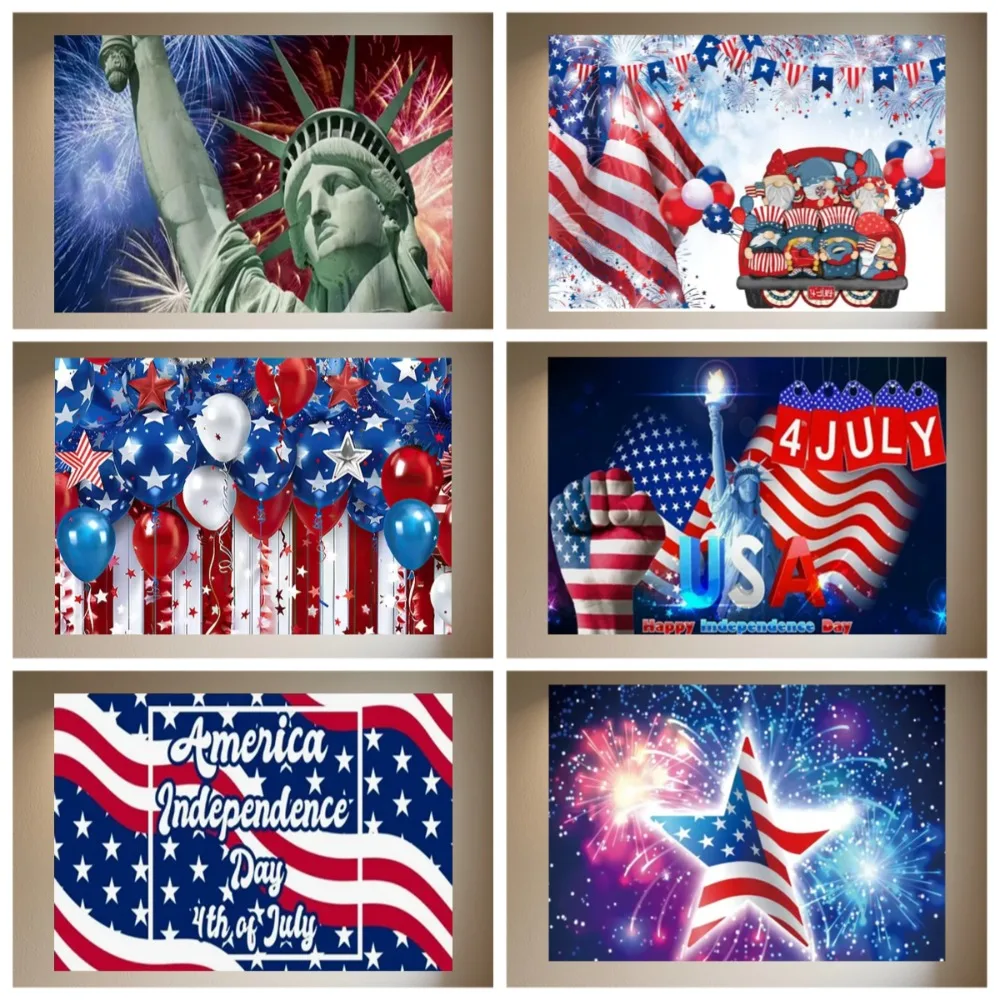 

Celebration of July 4th, Independence Day Banner Background, Independence Day Portrait Decoration Photography Studio Background