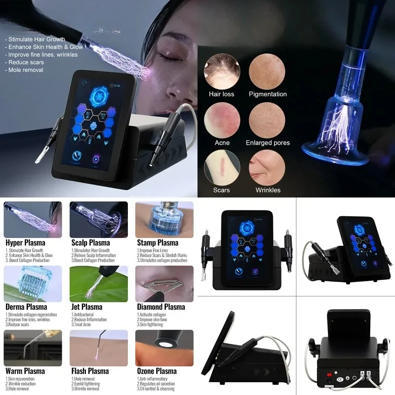 Cold Plasma Bea uty Device Sk in Rejuvenation Pore Cleansing Lifting Wrinkle Reduction Warm Cool Dual Mode Salon Spa Machine