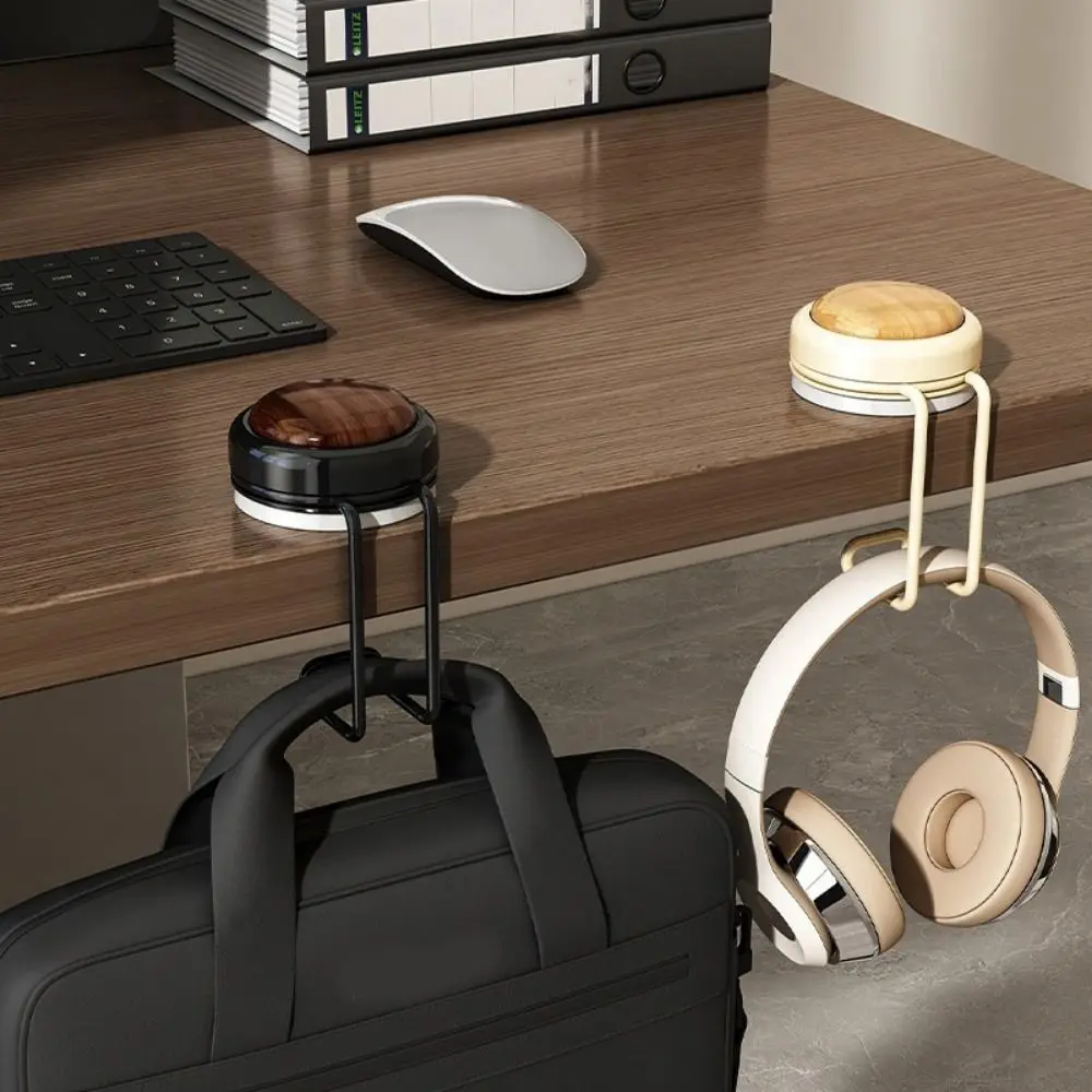 

Plastic Desk Edge Bag Hook 360° Rotatable No-Drill Desk Headset Hanger Portable Detachable Suction Cup Bag Hook Student Desk