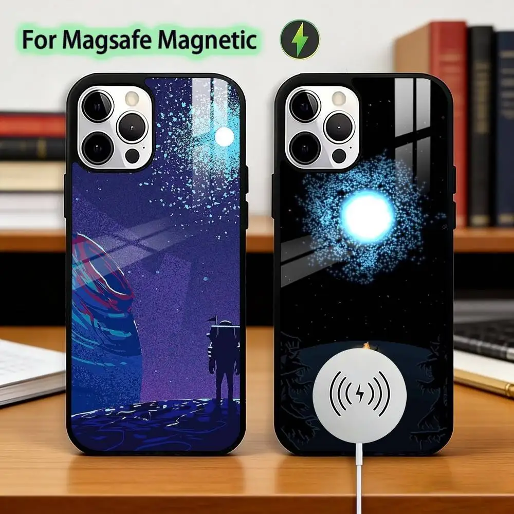 Cool Outer W-Wilds Phone Case For iPhone17,16,15,14,13,12,11 Plus,Pro Magnetic For Magsafe Wireless Charging