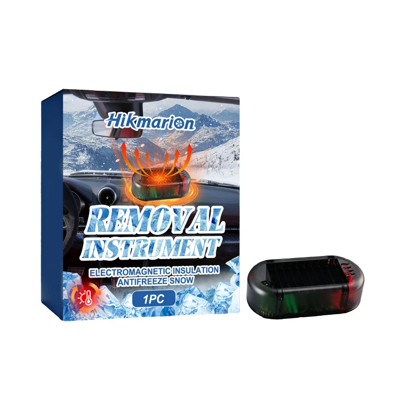 

Hikmarion Solar Anti-Freezing Snow Remover - Portable ABS Car Windshield Ice Melter, USB/Solar Charging Winter Accessory