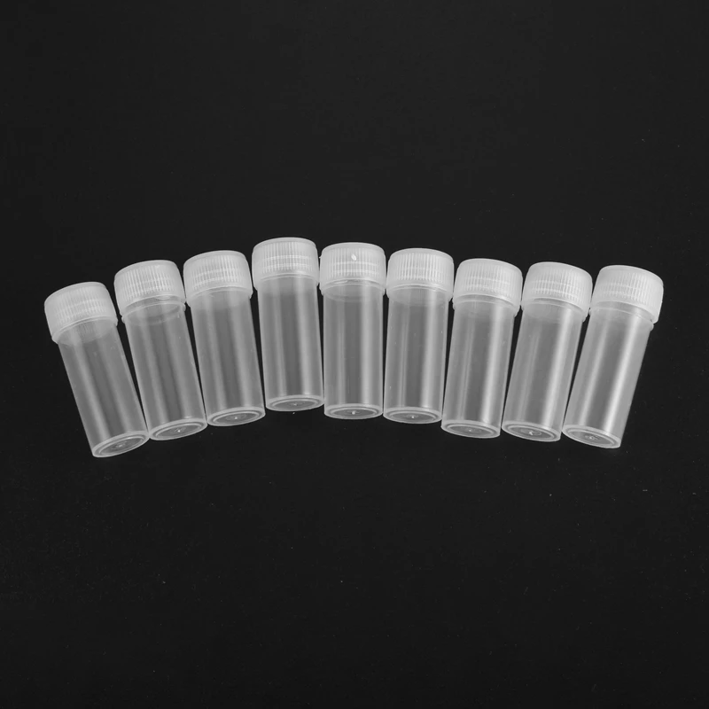 400 Pcs 5Ml Plastic Sample Bottles Potable Mini Clear Storage Case Vial Storage Container