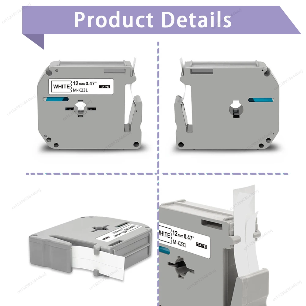 3/5/10Pcs MK231 Compatible with Brother P-touch MK-231 M Tape 12mm M-K231 M-231 Black on White for Brother PT70 PT80 Label Maker