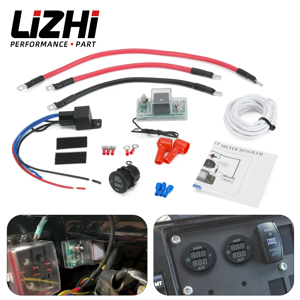 

Dual Battery Isolator Connect & Monitor Kit For Honda Pioneer 1000/700/500 For Polaris General 1000 UTV-SBI-CM