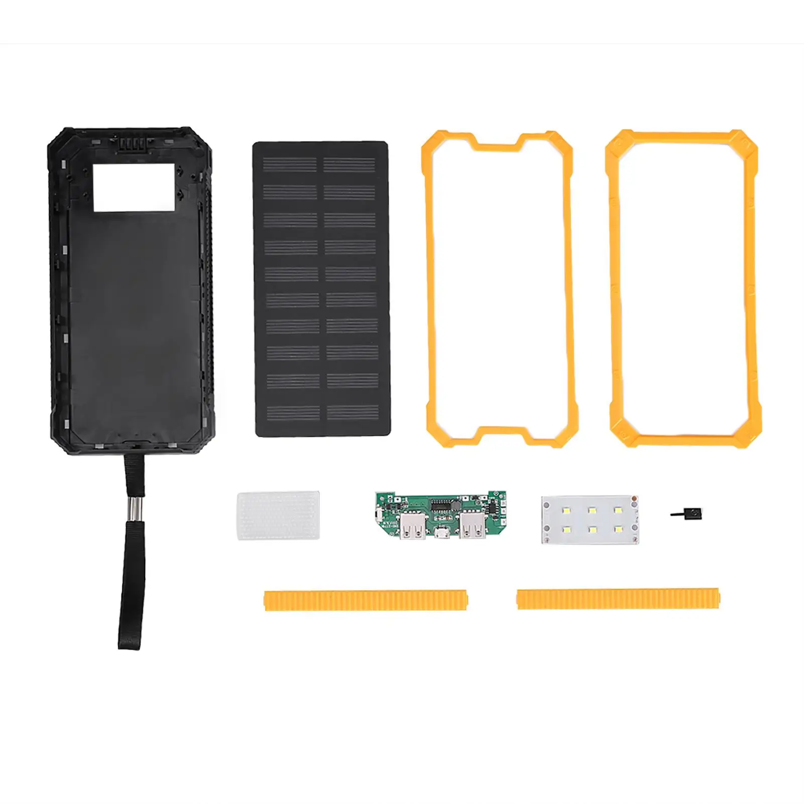 

20000mAh Dual USB Solar Power Bank DIY Kit - 18650 Battery Case for 606090/909060/7565121 Models