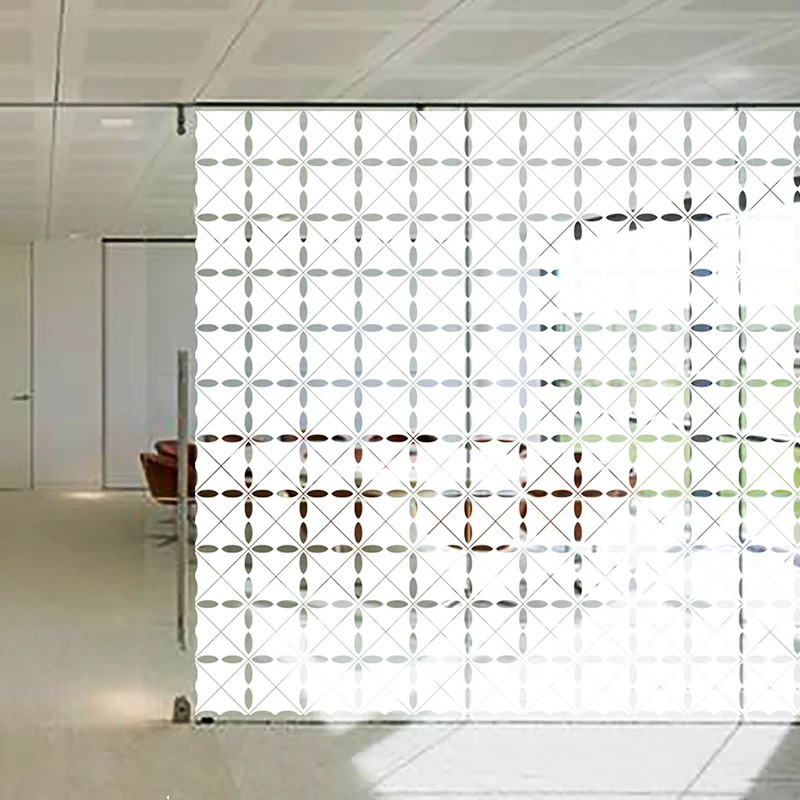 Modern Elegant Glass Decorative Stickers Self-Adhesive 2 Mil Thick PET Films 1.52x30m/roll Building Windows VS513 CN
