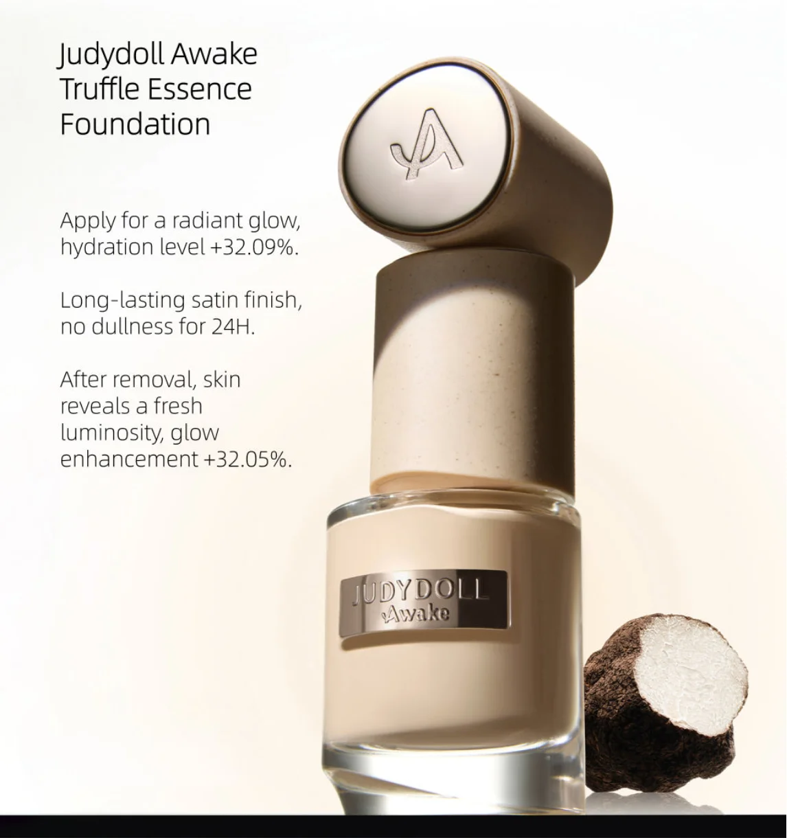 JUDYDOLL Awake Truffle Essence Foundation 30g Base de cobertura duradera Cosméticos de maquillaje