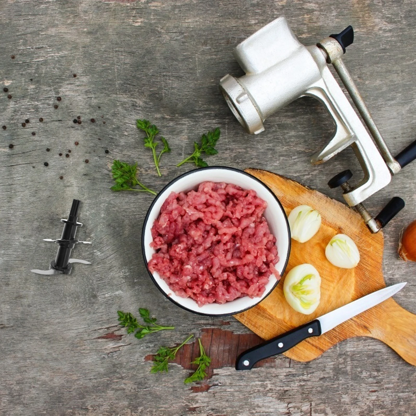 

2pcs Stainless Iron Meat Mincer Blades Replacement Four Blade Whirlwind Cutting Easy Clean Cooking Machine