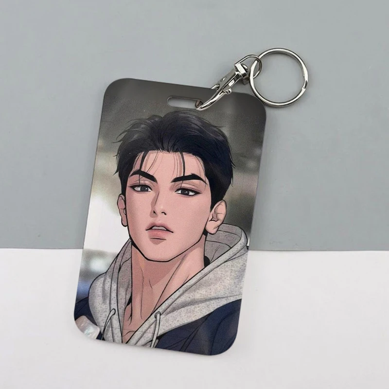 Anime Korean Manga BL Manwha Jinx Keychain Card Holder Joo Jaekyung Kim Dan Keychains Bank Bus ID Credit Cards Key Ring Chains